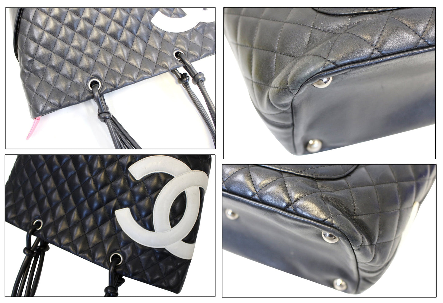 CHANEL Black  Leather Large Cambon Tote Bag