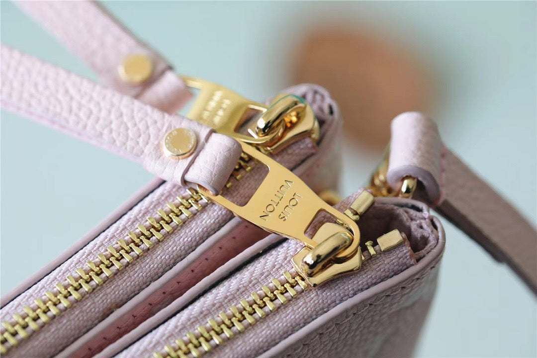 Top Quality Double Zip Pochette Monogram Empreinte Candy Pink For Women,  Shoulder And Crossbody Bags 20cm/7.9in Top Quality M81429