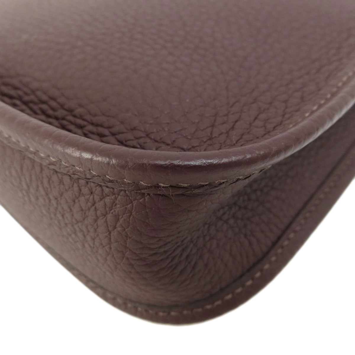HERMES Shoulder Bag Taurillon Clemence Brown Evelyn TPM Brown Gold Metal Women  d