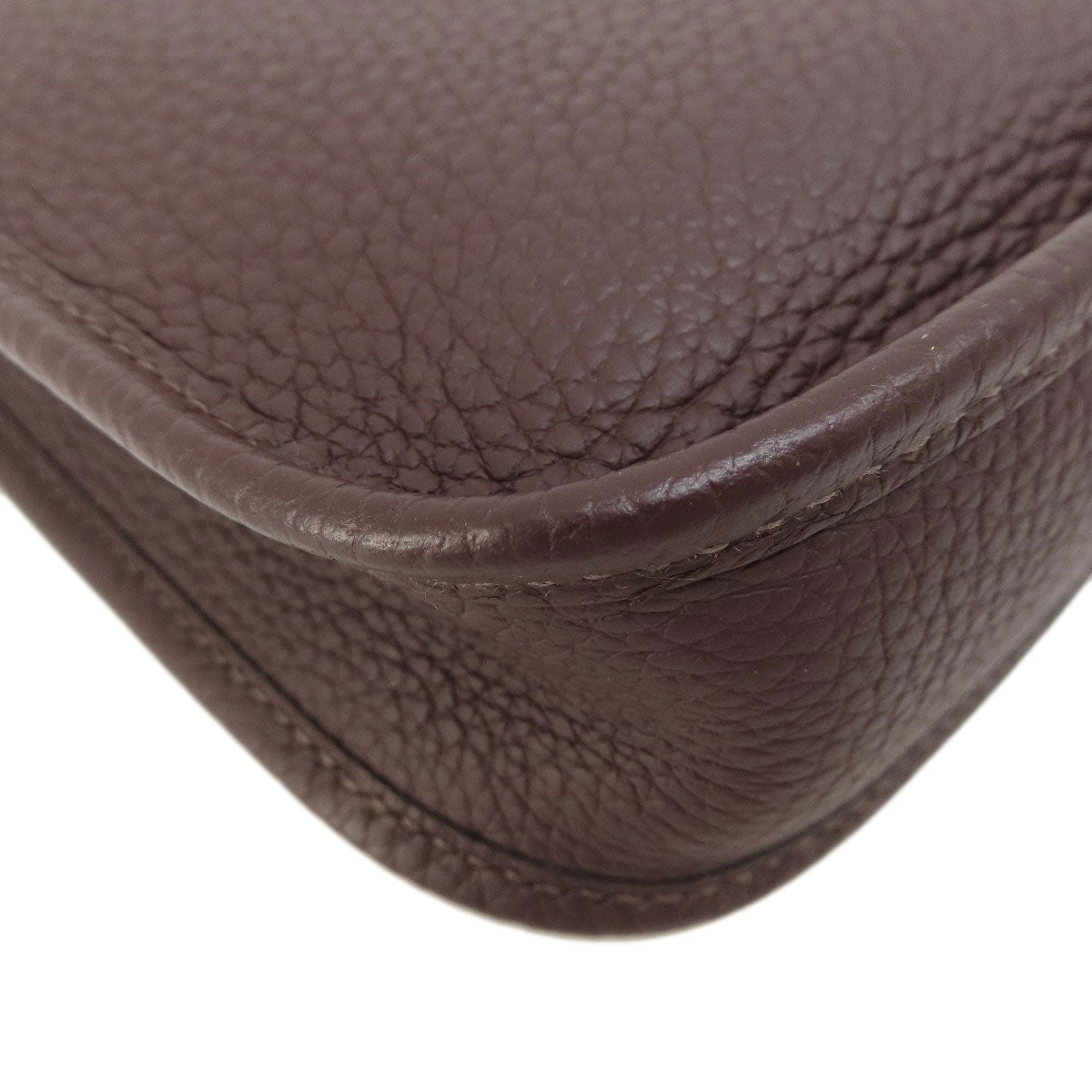 HERMES Shoulder Bag Taurillon Clemence Brown Evelyn TPM Brown Gold Metal Women  d