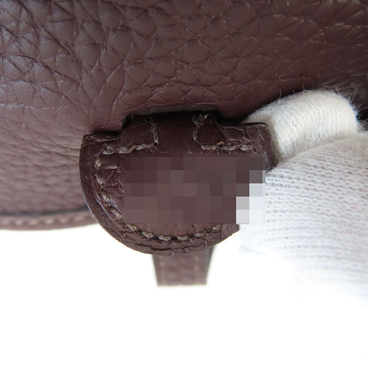 HERMES Shoulder Bag Taurillon Clemence Brown Evelyn TPM Brown Gold Metal Women  d