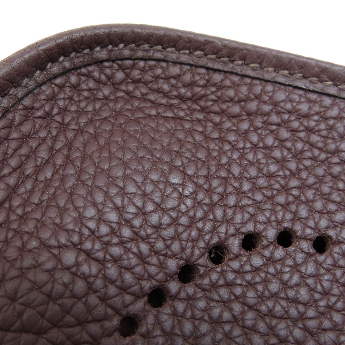 HERMES Shoulder Bag Taurillon Clemence Brown Evelyn TPM Brown Gold Metal Women  d