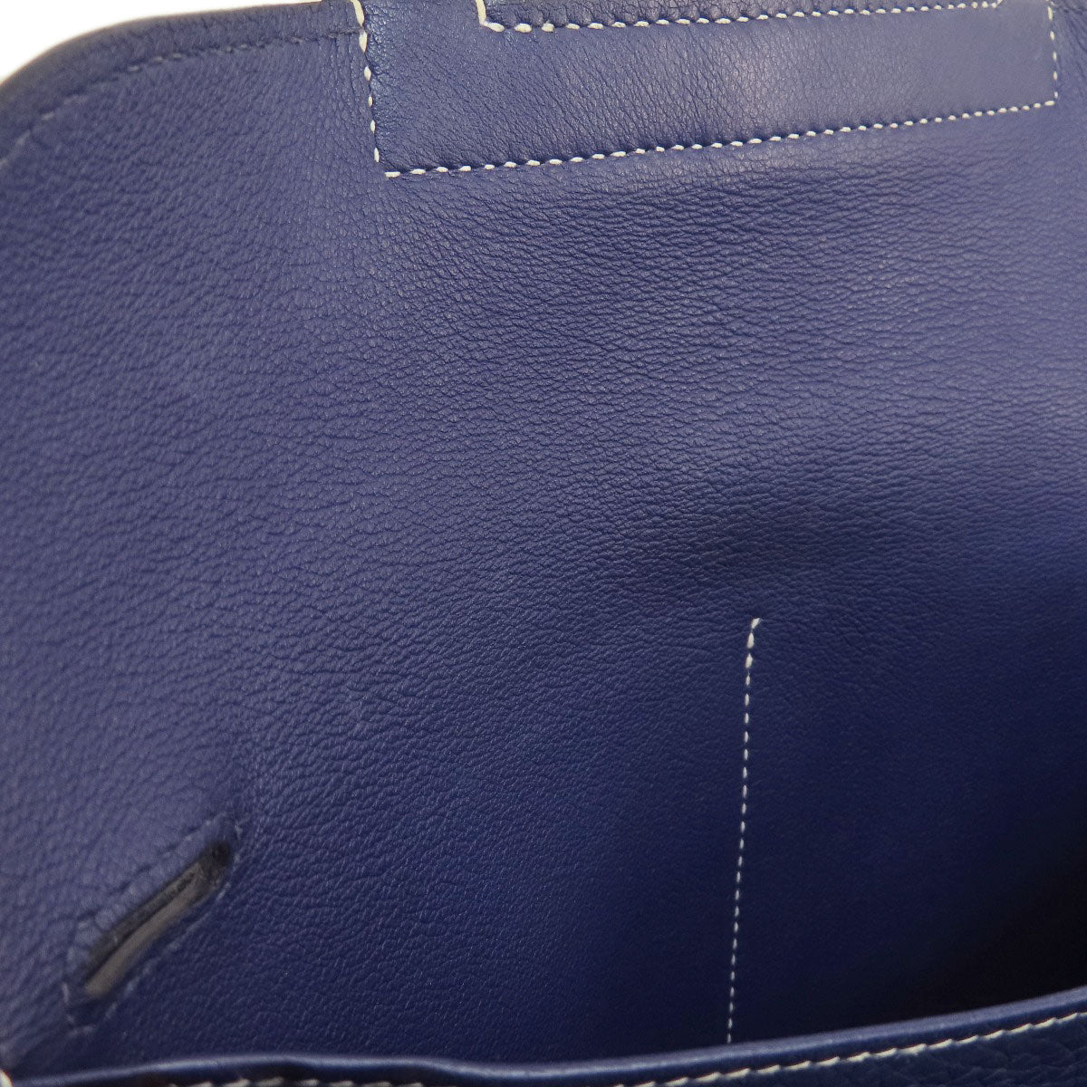 HERMES Shoulder Bag Taurillon Clemence Navy Arzan 31 Navy Gold Metal Women  d