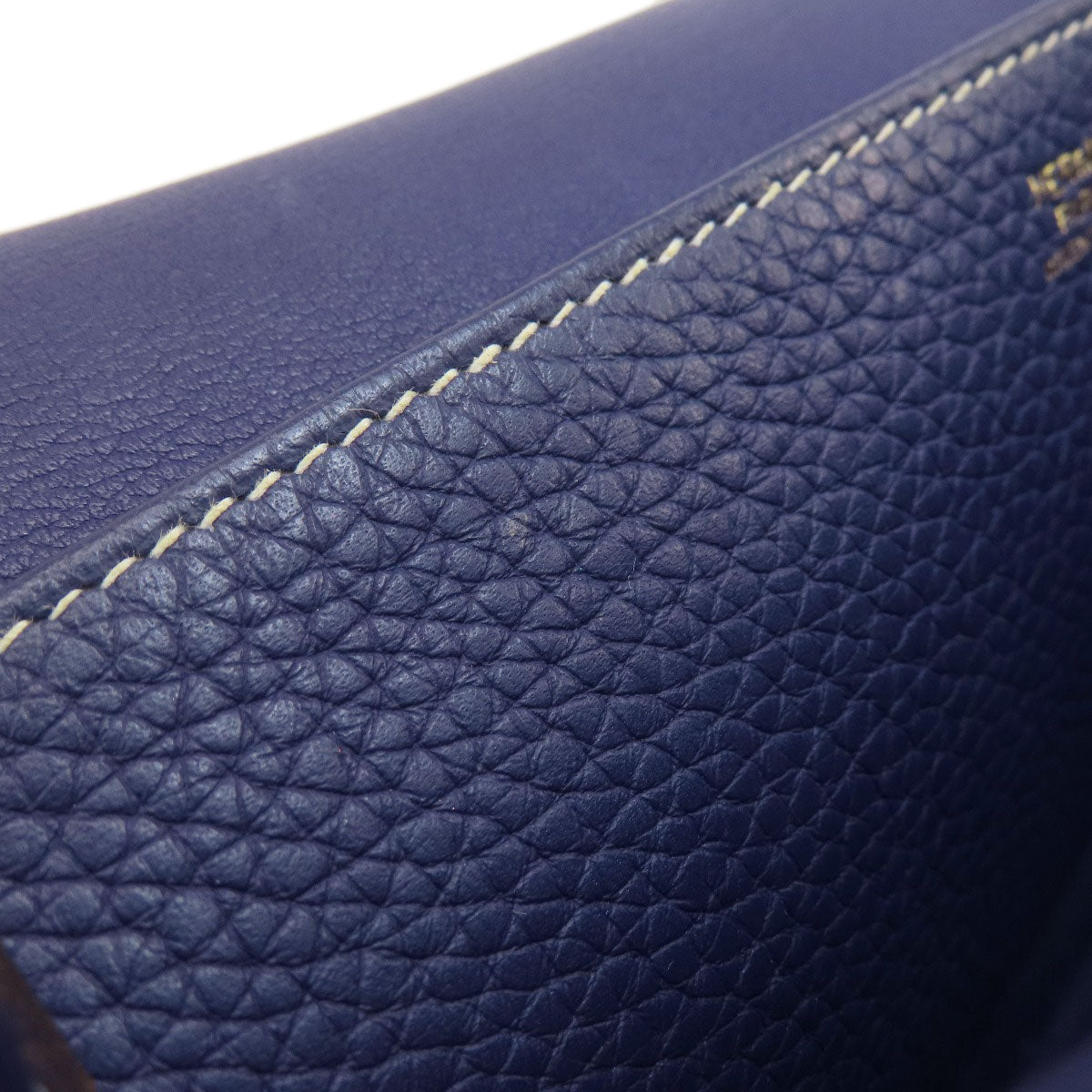 HERMES Shoulder Bag Taurillon Clemence Navy Arzan 31 Navy Gold Metal Women  d