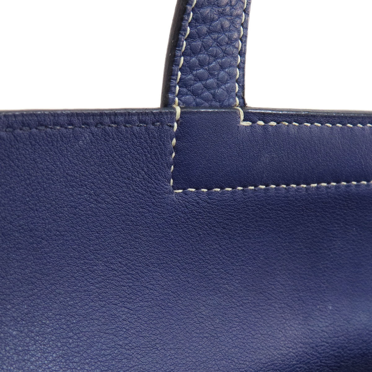 HERMES Shoulder Bag Taurillon Clemence Navy Arzan 31 Navy Gold Metal Women  d