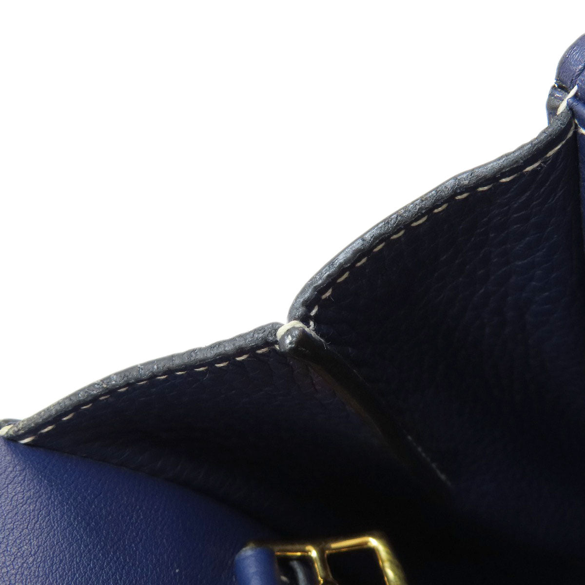 HERMES Shoulder Bag Taurillon Clemence Navy Arzan 31 Navy Gold Metal Women  d