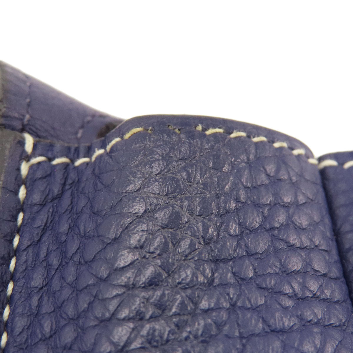 HERMES Shoulder Bag Taurillon Clemence Navy Arzan 31 Navy Gold Metal Women  d