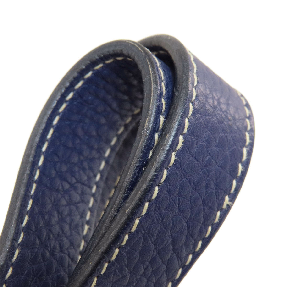 HERMES Shoulder Bag Taurillon Clemence Navy Arzan 31 Navy Gold Metal Women  d