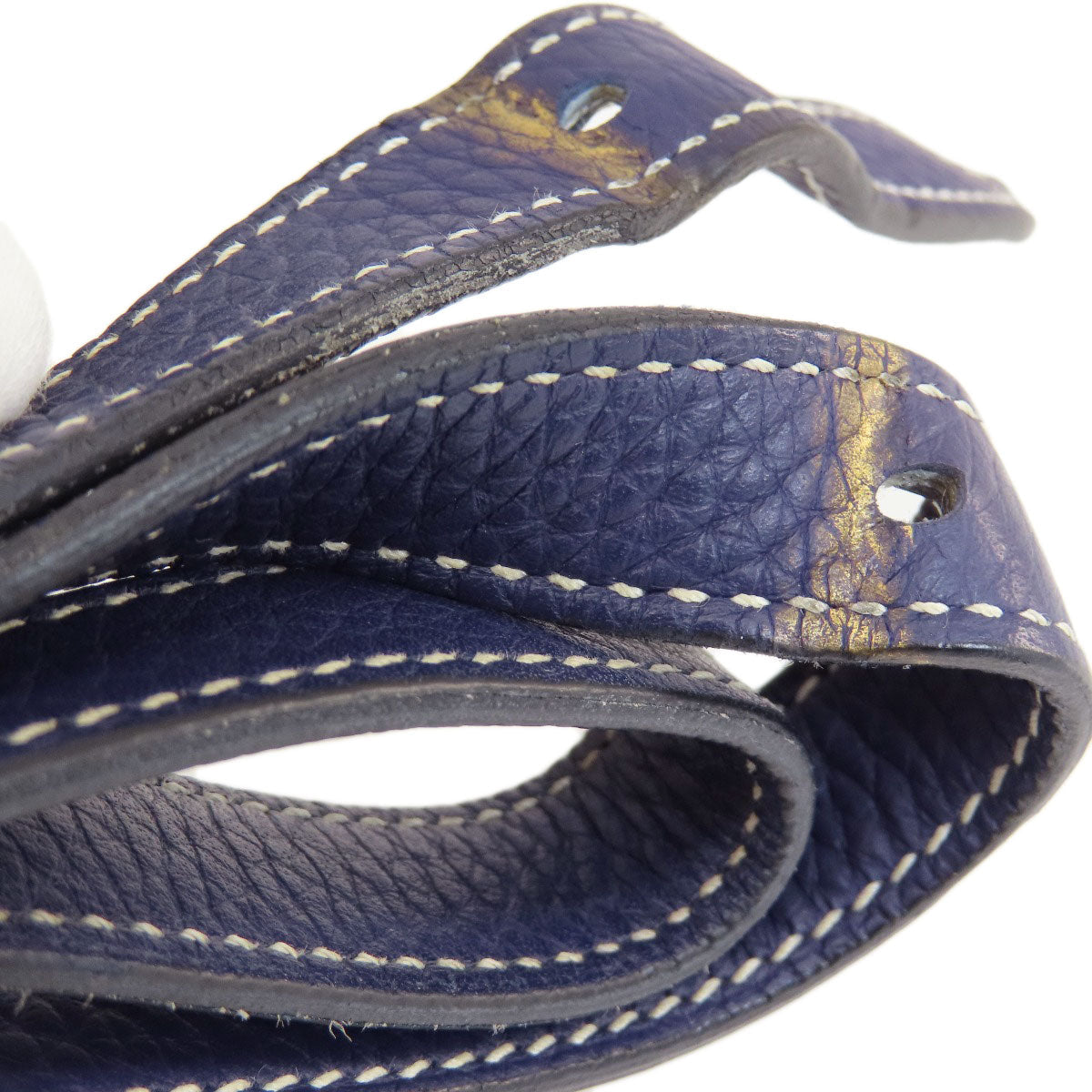 HERMES Shoulder Bag Taurillon Clemence Navy Arzan 31 Navy Gold Metal Women  d