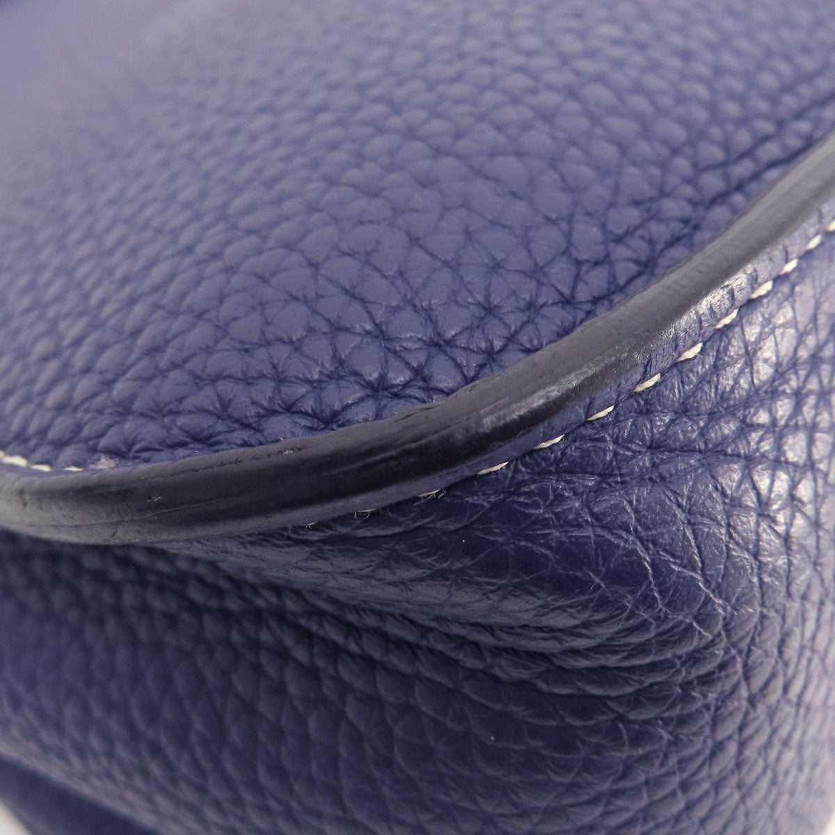 HERMES Shoulder Bag Taurillon Clemence Navy Arzan 31 Navy Gold Metal Women  d
