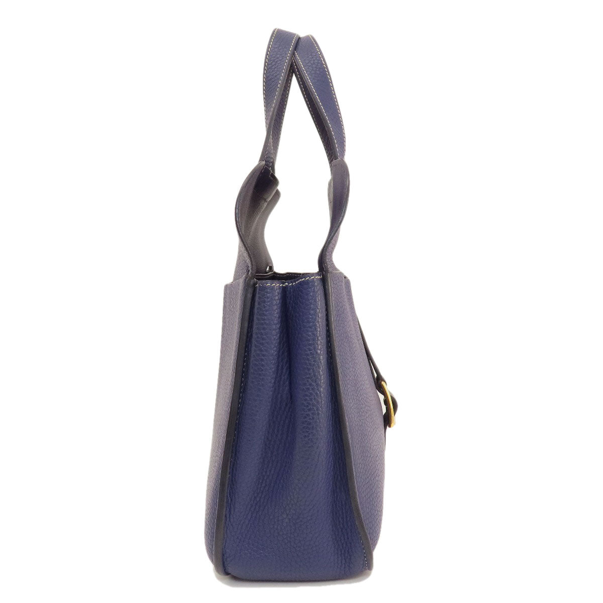 HERMES Shoulder Bag Taurillon Clemence Navy Arzan 31 Navy Gold Metal Women  d