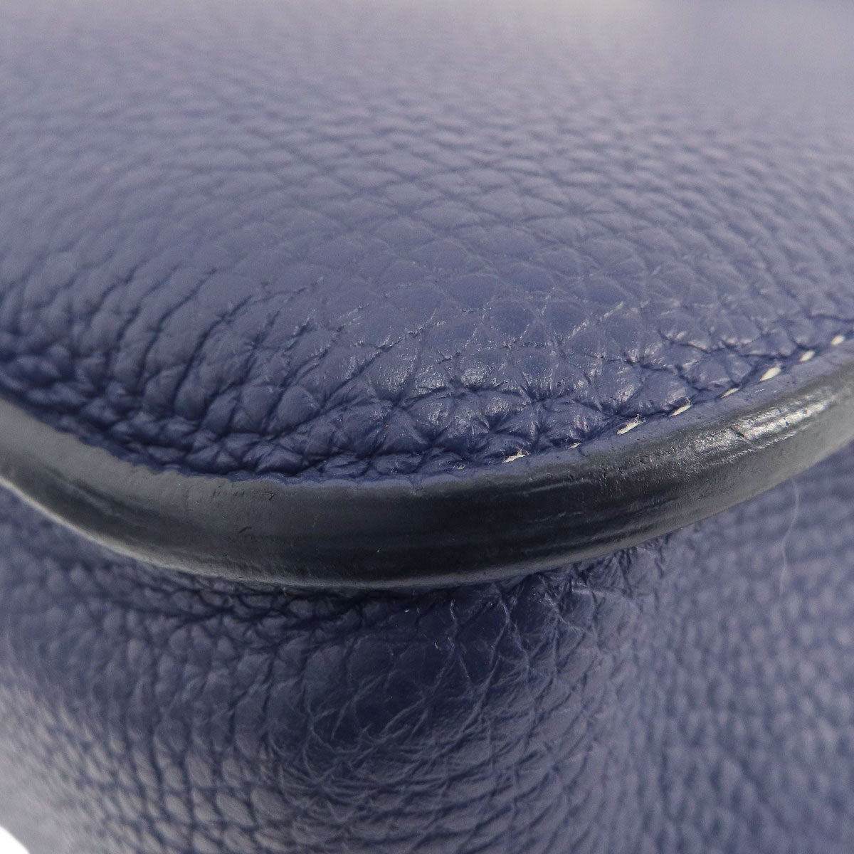 HERMES Shoulder Bag Taurillon Clemence Navy Arzan 31 Navy Gold Metal Women  d
