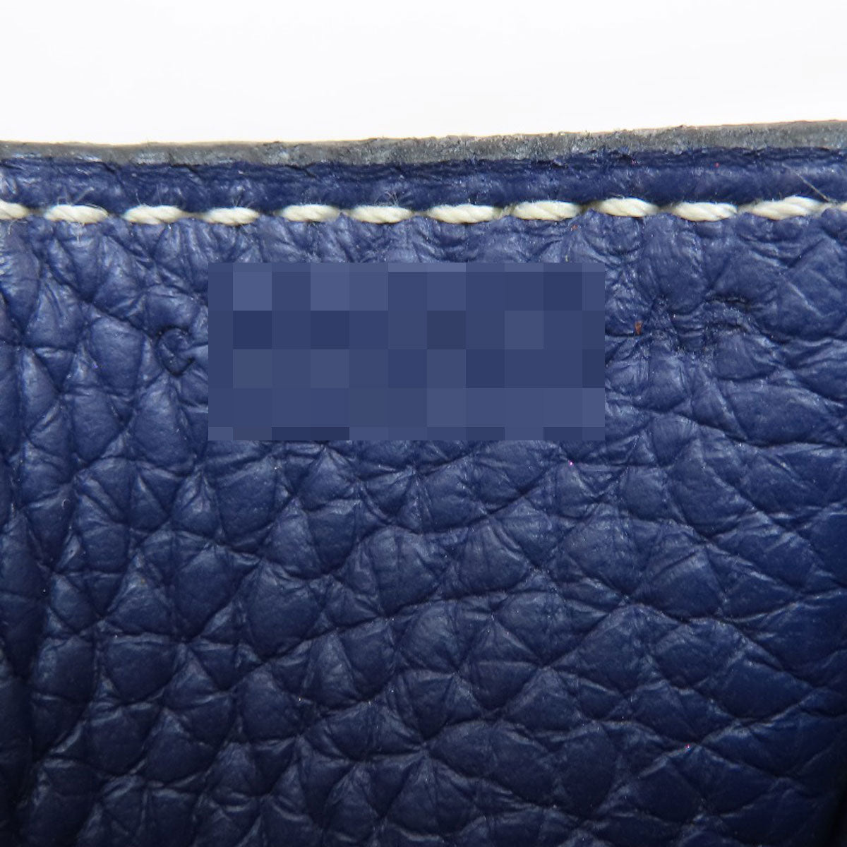 HERMES Shoulder Bag Taurillon Clemence Navy Arzan 31 Navy Gold Metal Women  d