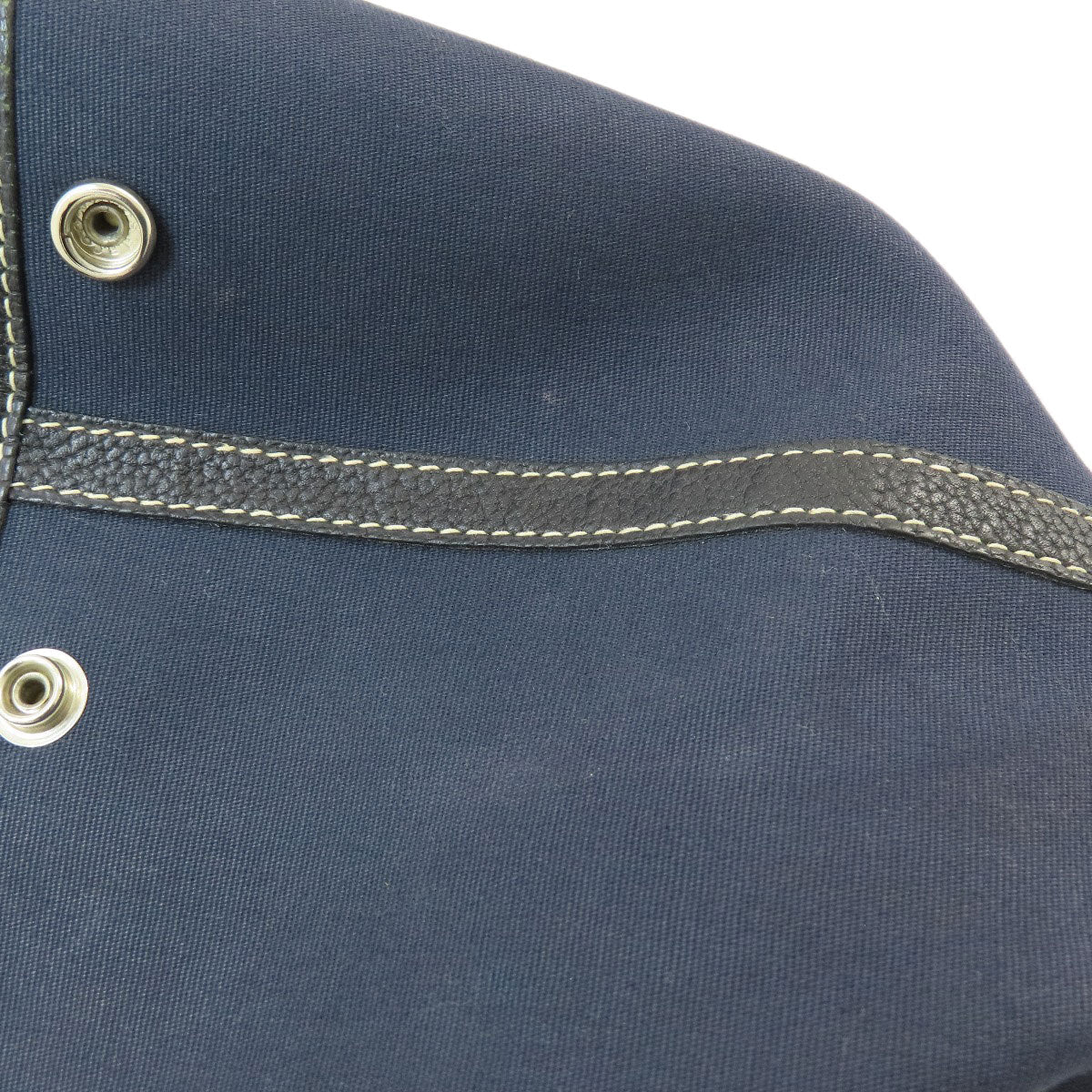 HERMES Tote Bag Towar Officche Navy Garden Party TPM Navy SilverMetal Women  d
