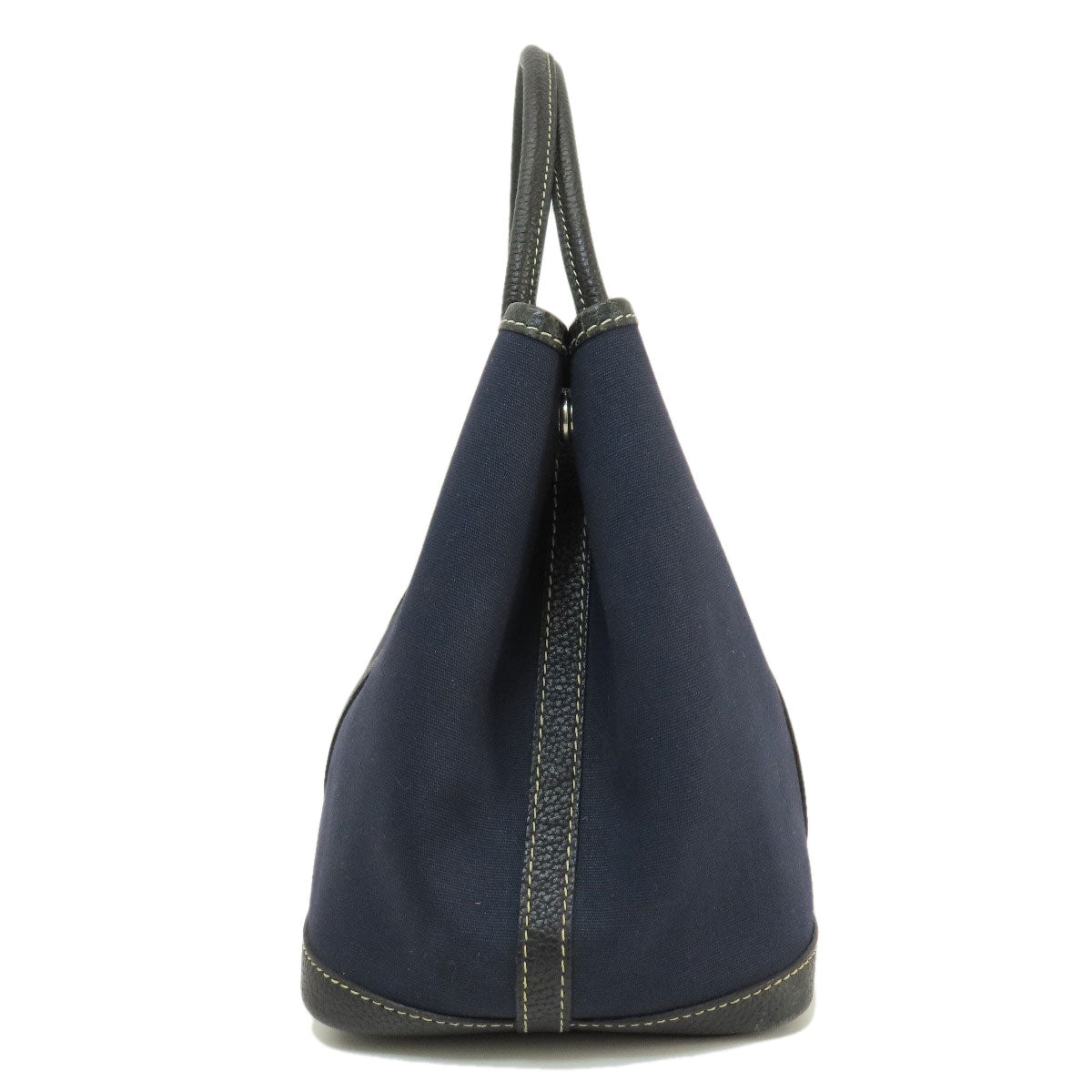 HERMES Tote Bag Towar Officche Navy Garden Party TPM Navy SilverMetal Women  d