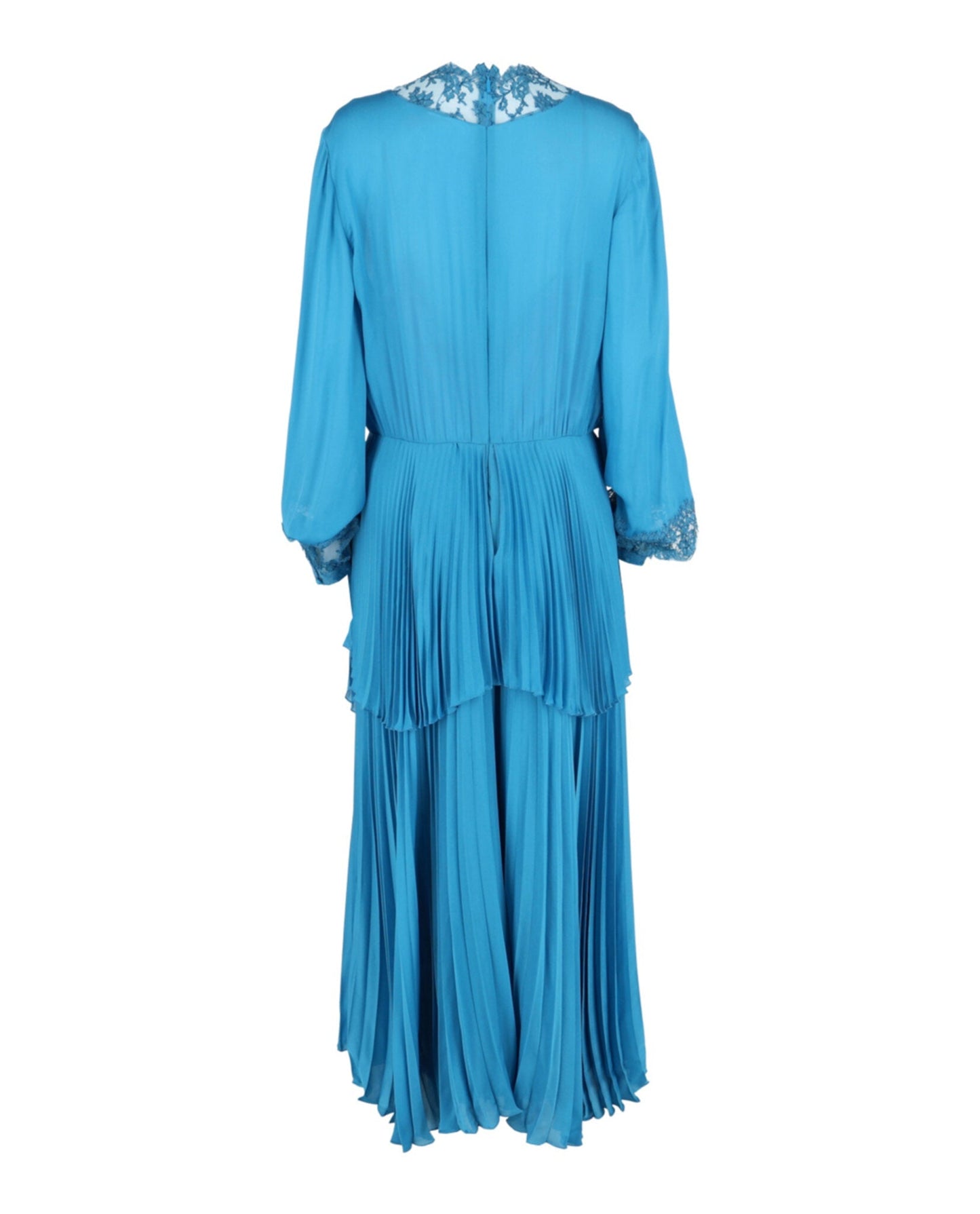Gucci Womens Long-Sleeve Pleated Dress