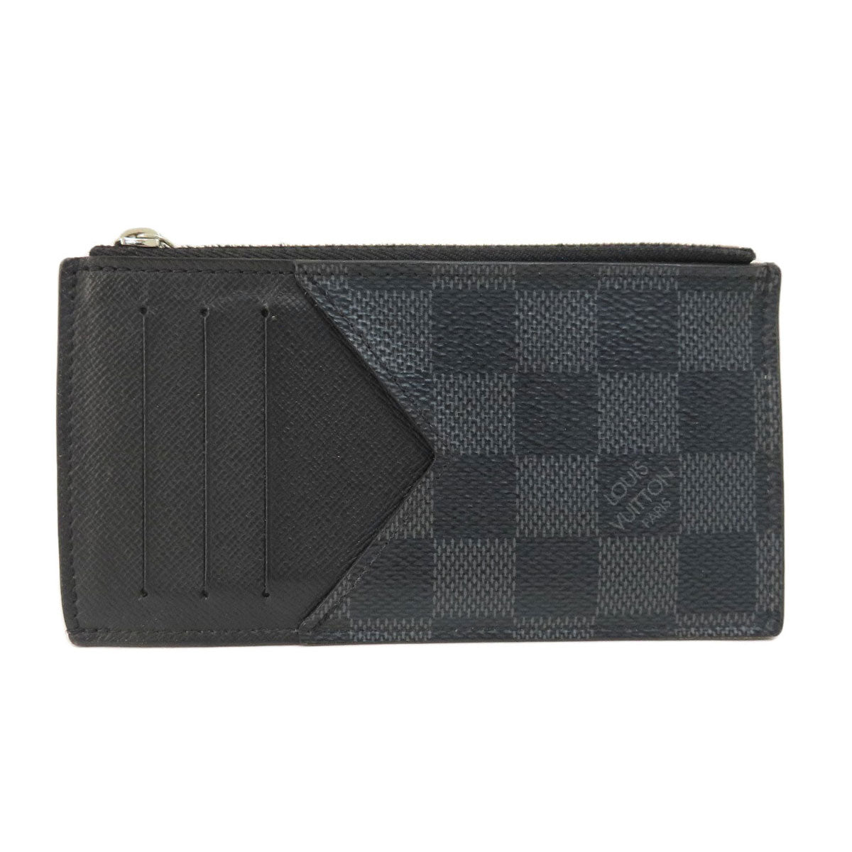LOUIS VUITTON Coin case N64038 Damier canvas black Coin Card Holder Damier Graphite mens  d