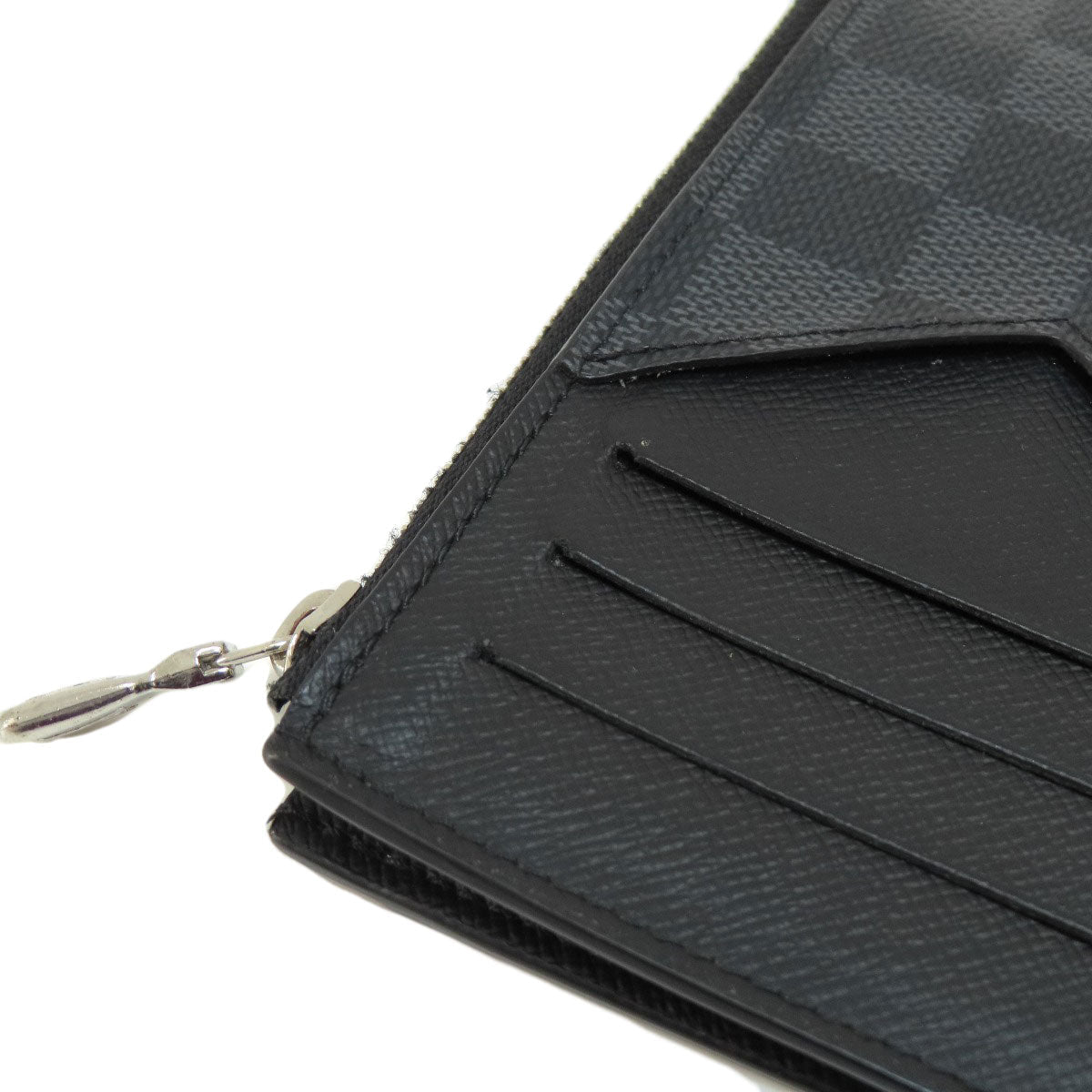 LOUIS VUITTON Coin case N64038 Damier canvas black Coin Card Holder Damier Graphite mens  d