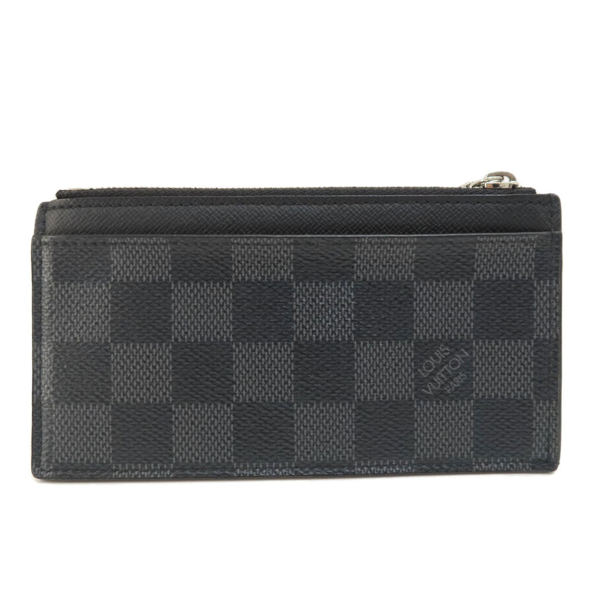 LOUIS VUITTON Coin case N64038 Damier canvas black Coin Card Holder Damier Graphite mens  d