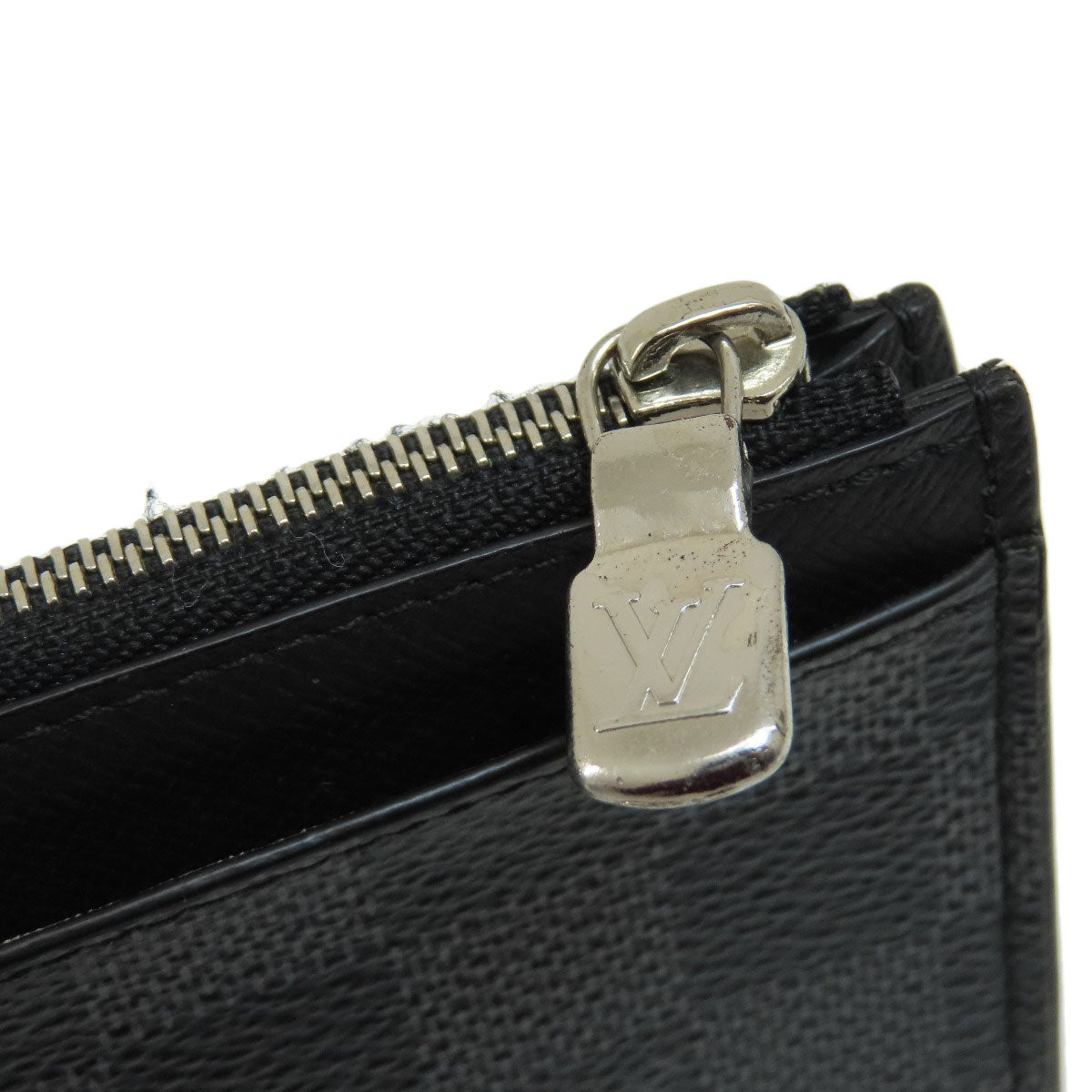 LOUIS VUITTON Coin case N64038 Damier canvas black Coin Card Holder Damier Graphite mens  d