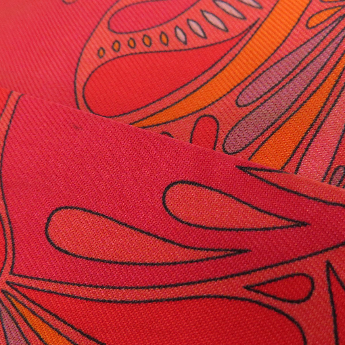 HERMES scarf silk Red Twilly Women  d