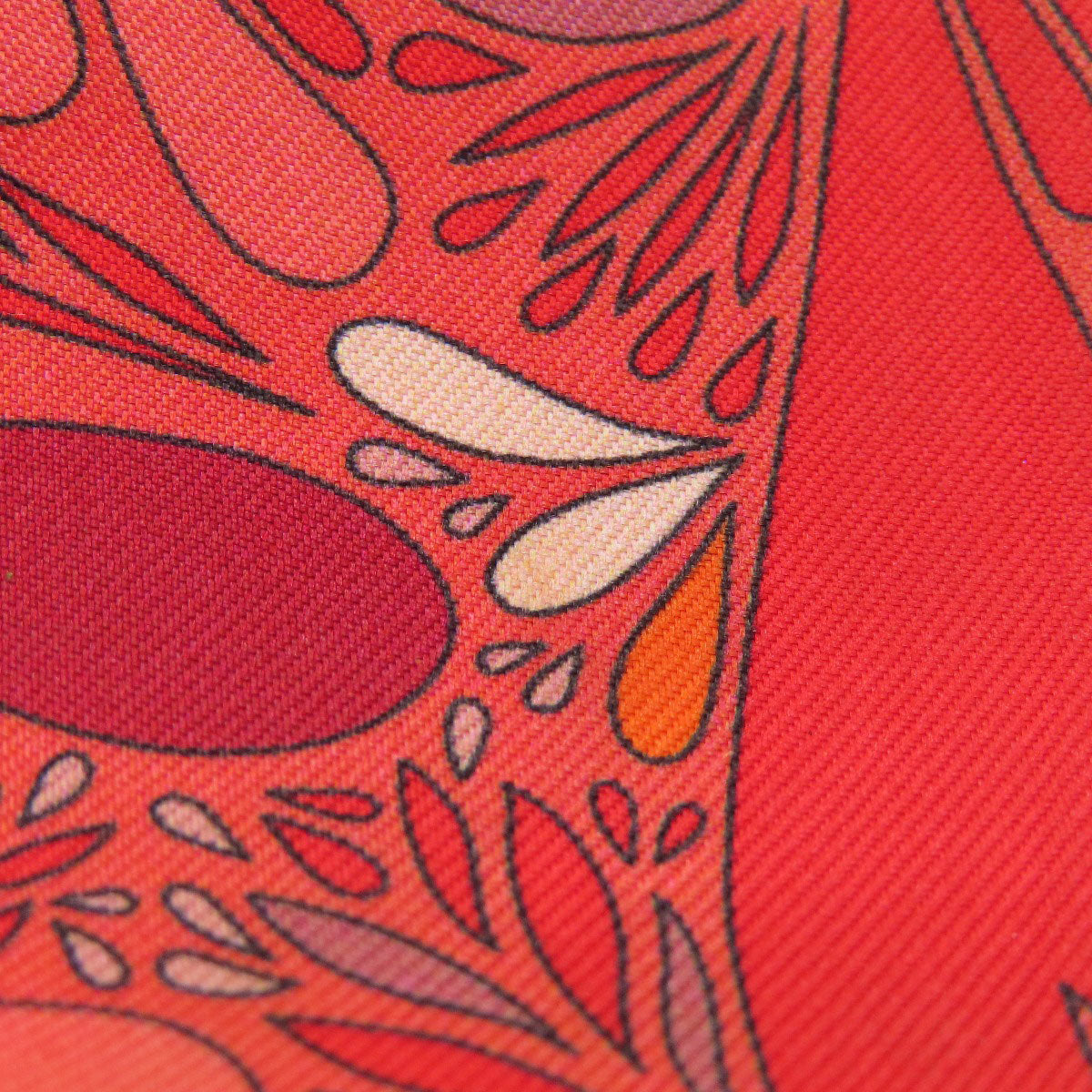HERMES scarf silk Red Twilly Women  d