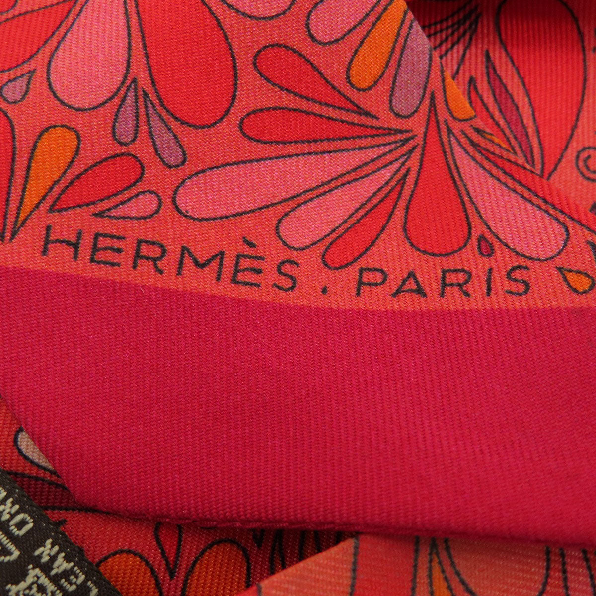 HERMES scarf silk Red Twilly Women  d