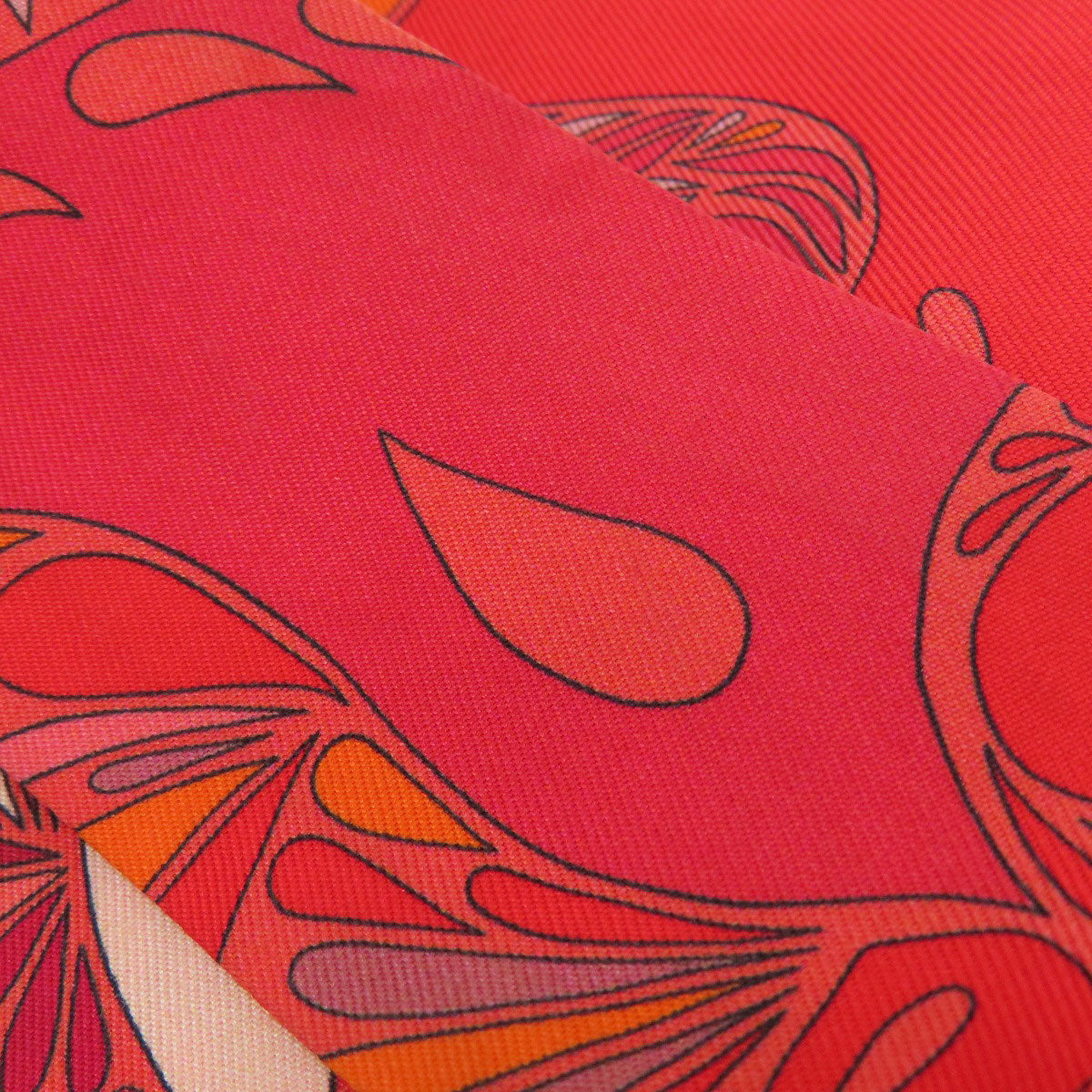 HERMES scarf silk Red Twilly Women  d