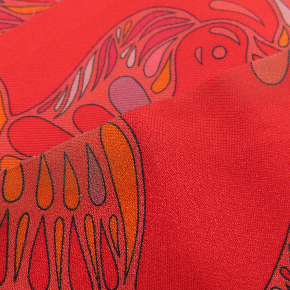 HERMES scarf silk Red Twilly Women  d