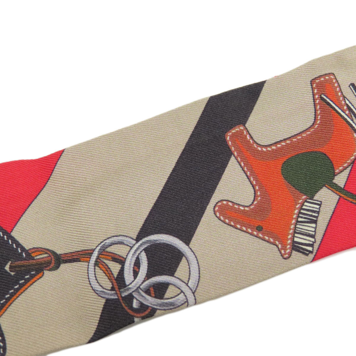 HERMES scarf silk Red Twilly Women  d
