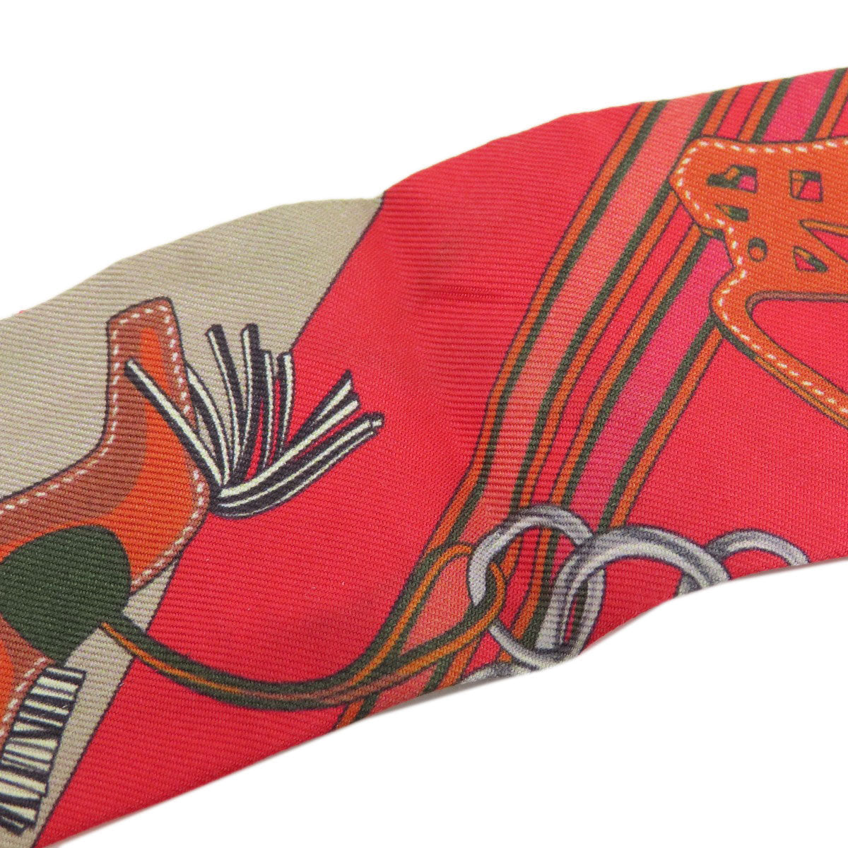 HERMES scarf silk Red Twilly Women  d