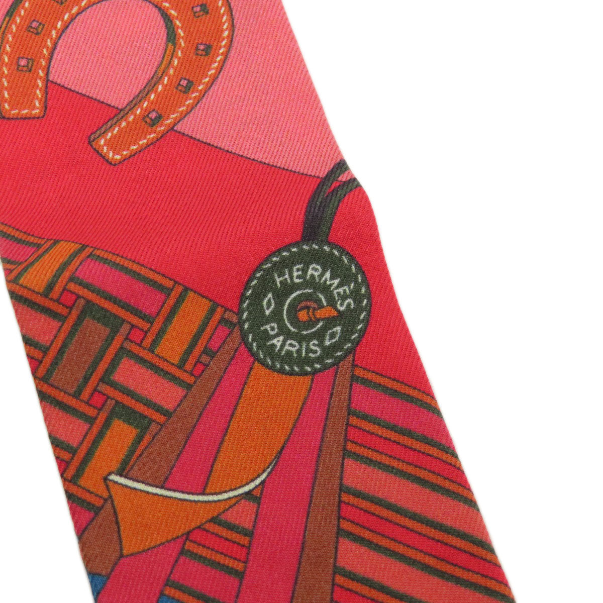 HERMES scarf silk Red Twilly Women  d