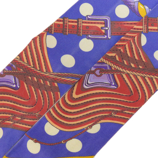 HERMES scarf silk purple Twilly Women  d
