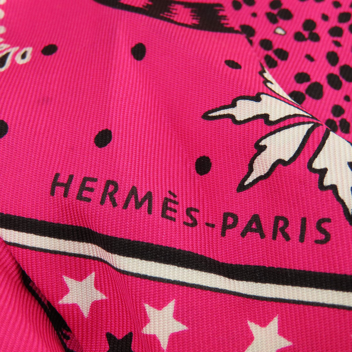 HERMES scarf silk pink Twilly Women  d