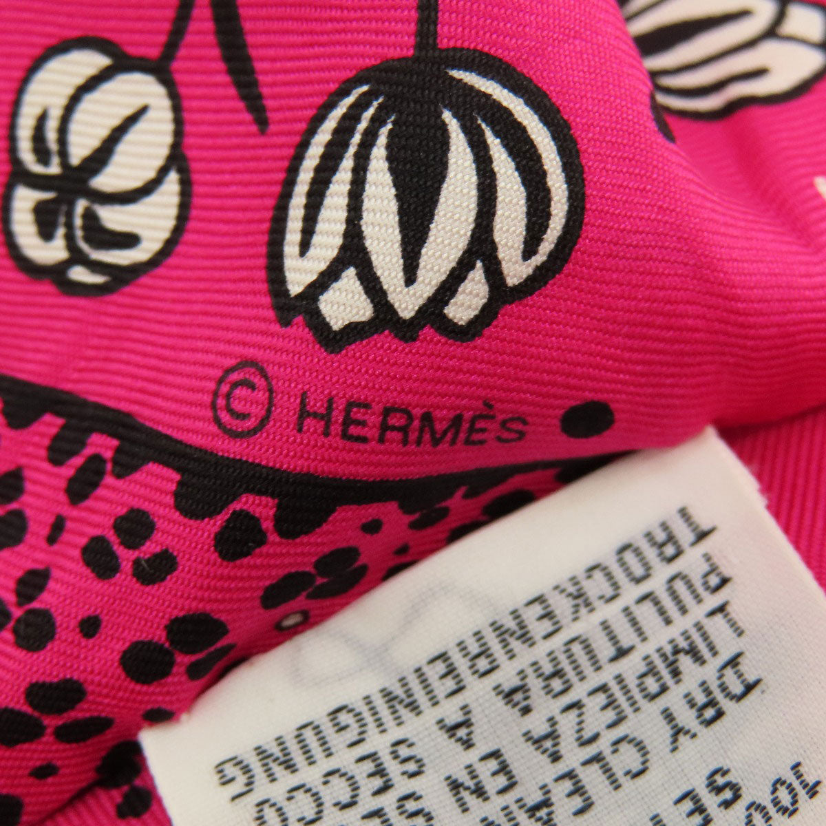 HERMES scarf silk pink Twilly Women  d