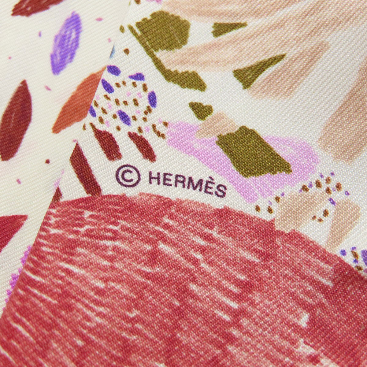 HERMES scarf silk Red Twilly Women  d