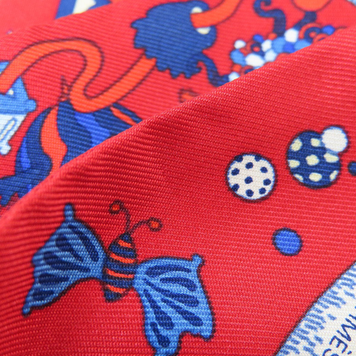 HERMES scarf silk Red Twilly Women  d