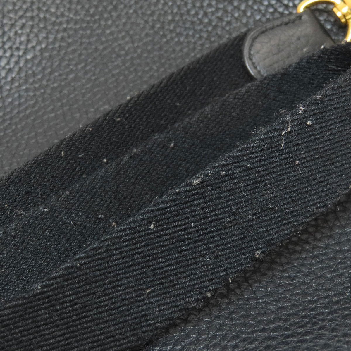 HERMES Shoulder Bag Taurillon Clemence black Evelyn TPM Black Gold Metal Women  d