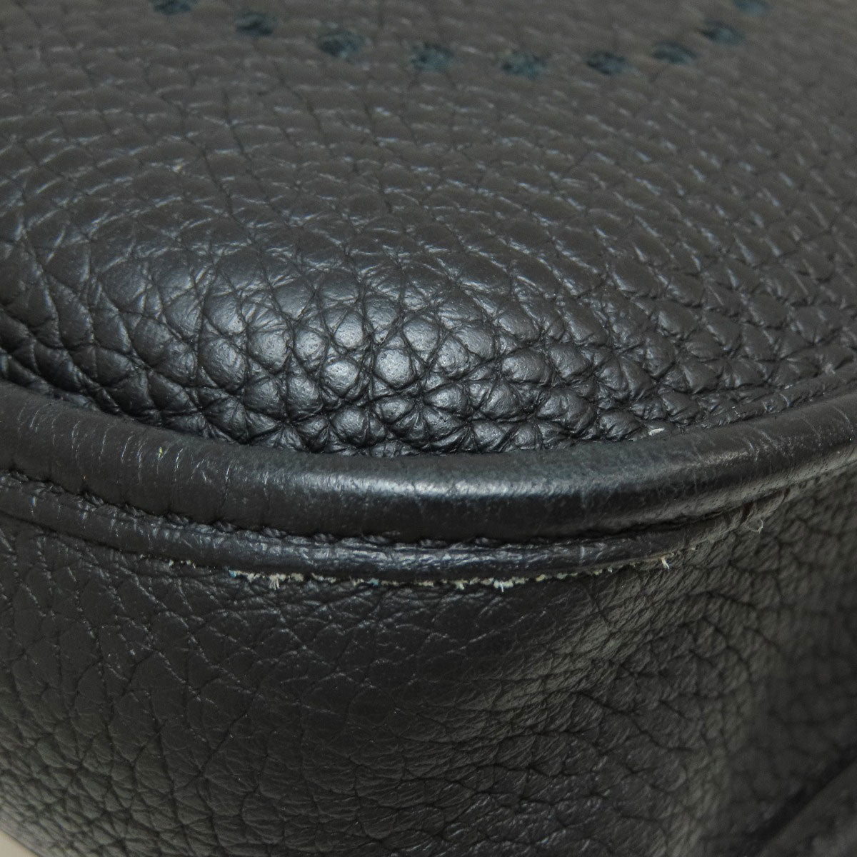 HERMES Shoulder Bag Taurillon Clemence black Evelyn TPM Black Gold Metal Women  d