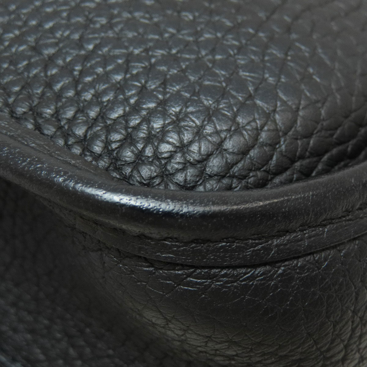 HERMES Shoulder Bag Taurillon Clemence black Evelyn TPM Black Gold Metal Women  d