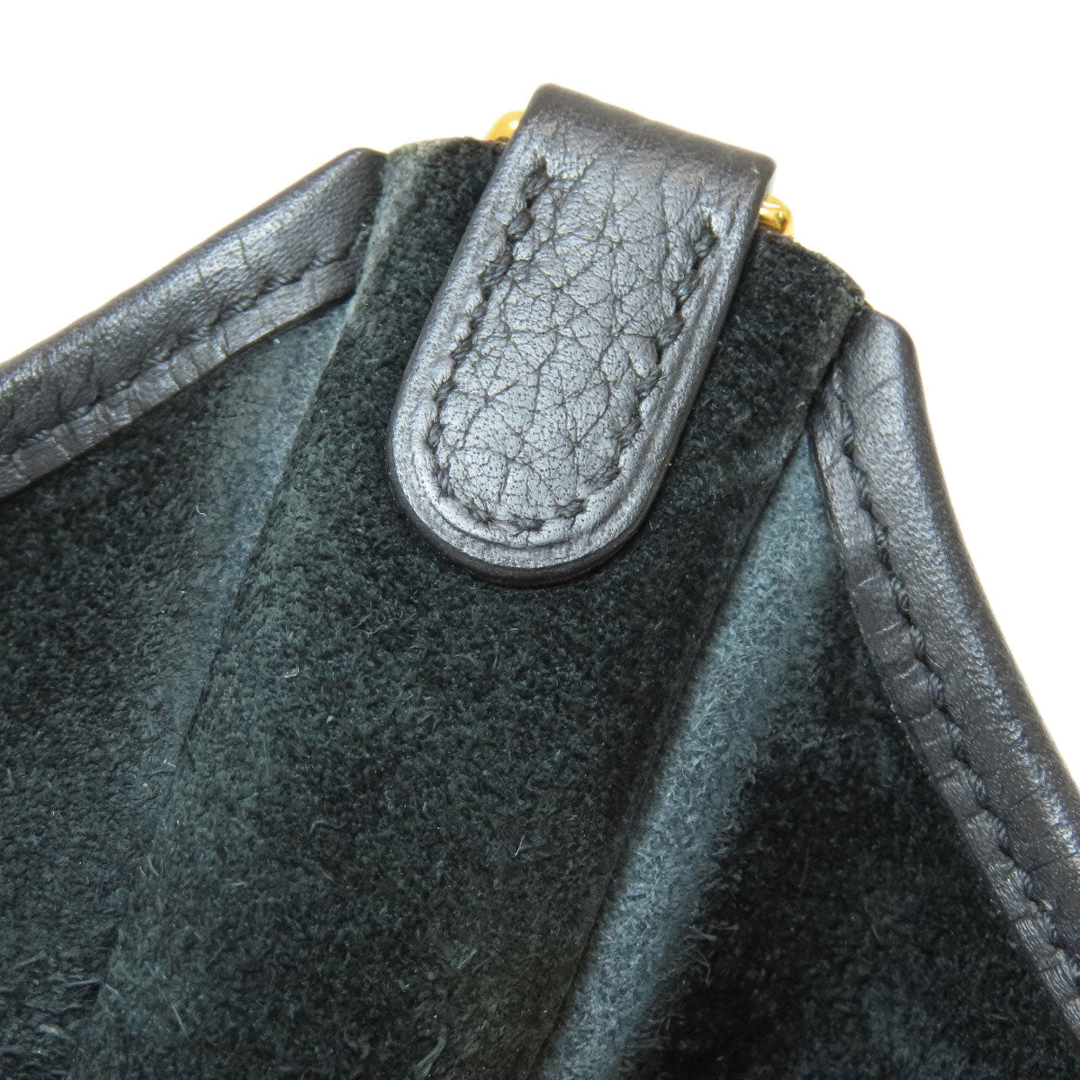 HERMES Shoulder Bag Taurillon Clemence black Evelyn TPM Black Gold Metal Women  d