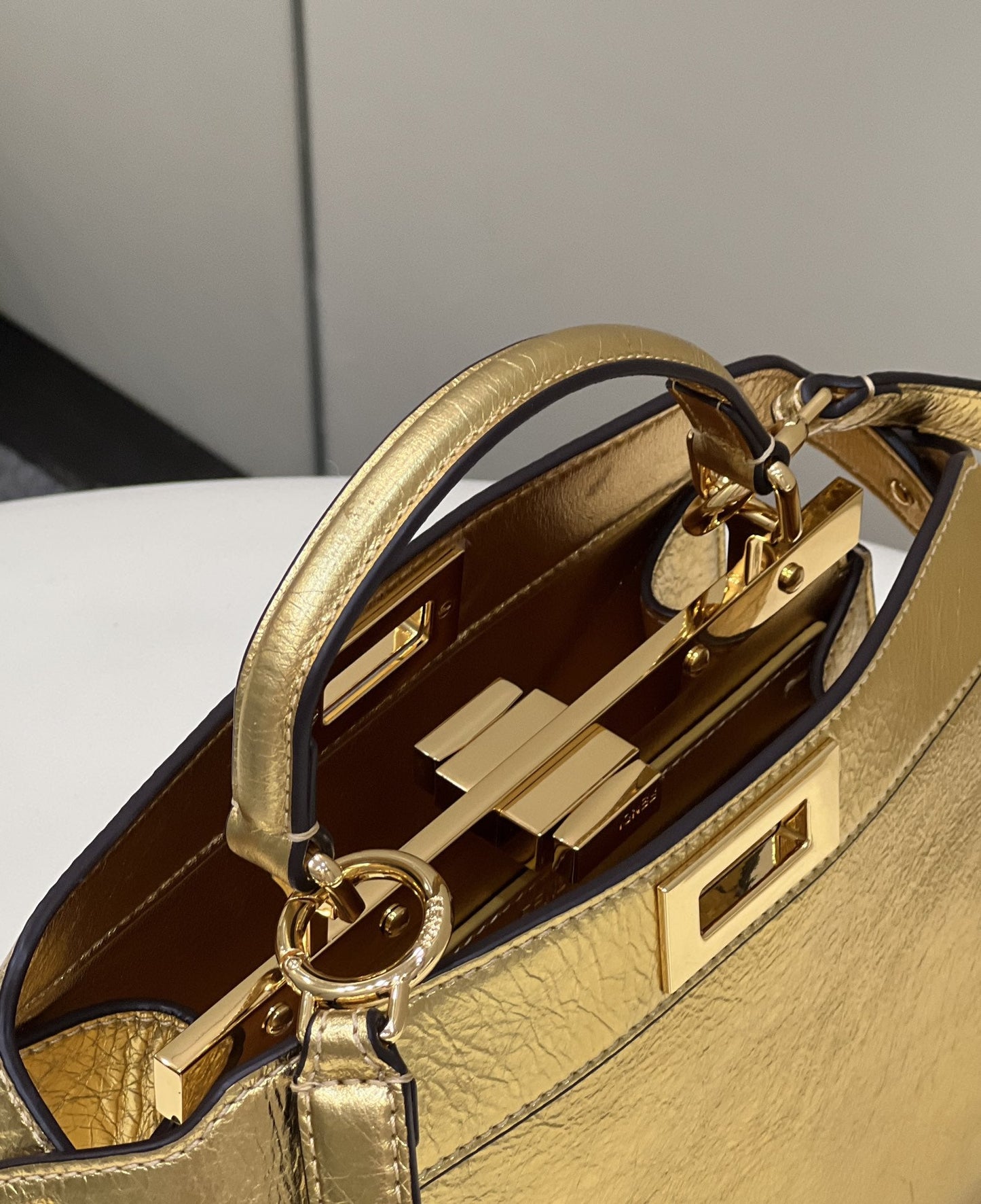 Top QualityTop Quality Peekaboo Small Gold Bag For Woman 27cm/11in