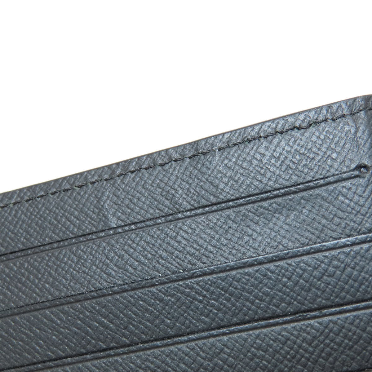 LOUIS VUITTON Bifold Wallet M62045 Taiga Leather black Portefeuille Amerigo NM mens  d