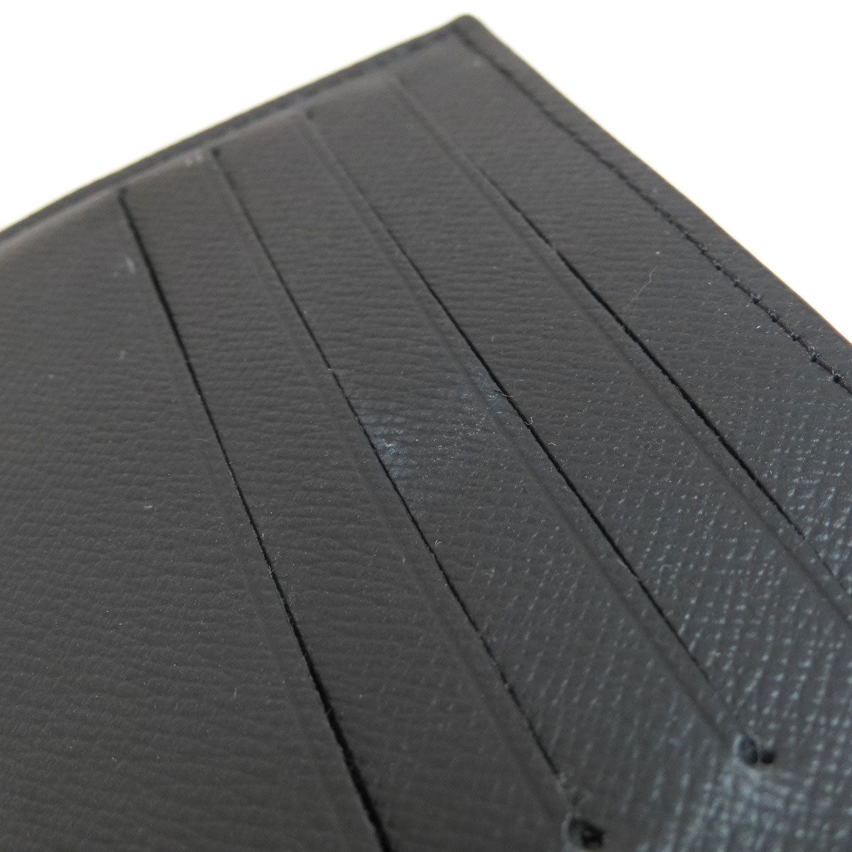 LOUIS VUITTON Bifold Wallet M62045 Taiga Leather black Portefeuille Amerigo NM mens  d
