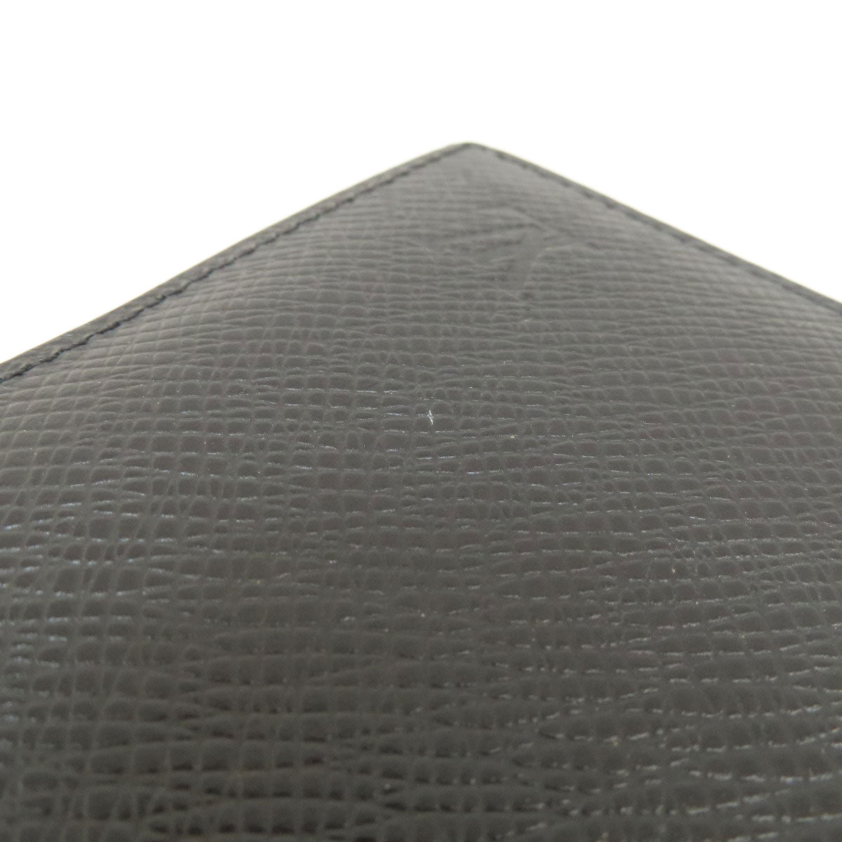 LOUIS VUITTON Bifold Wallet M62045 Taiga Leather black Portefeuille Amerigo NM mens  d