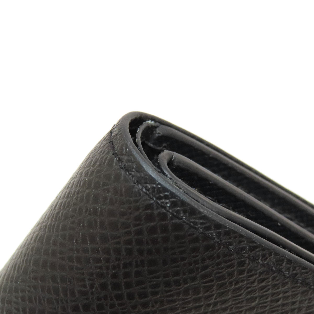 LOUIS VUITTON Bifold Wallet M62045 Taiga Leather black Portefeuille Amerigo NM mens  d