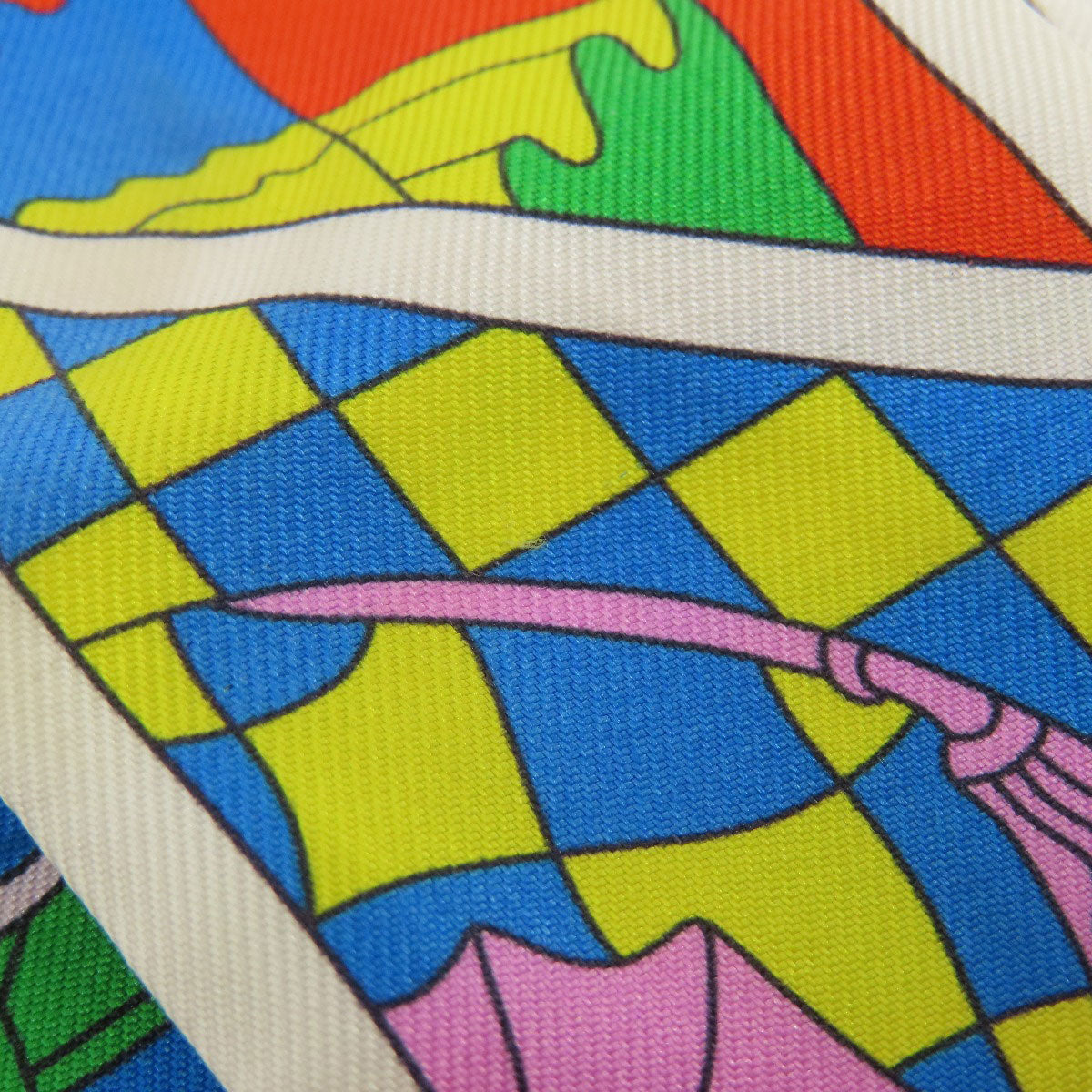 HERMES scarf silk white Twilly Women  d