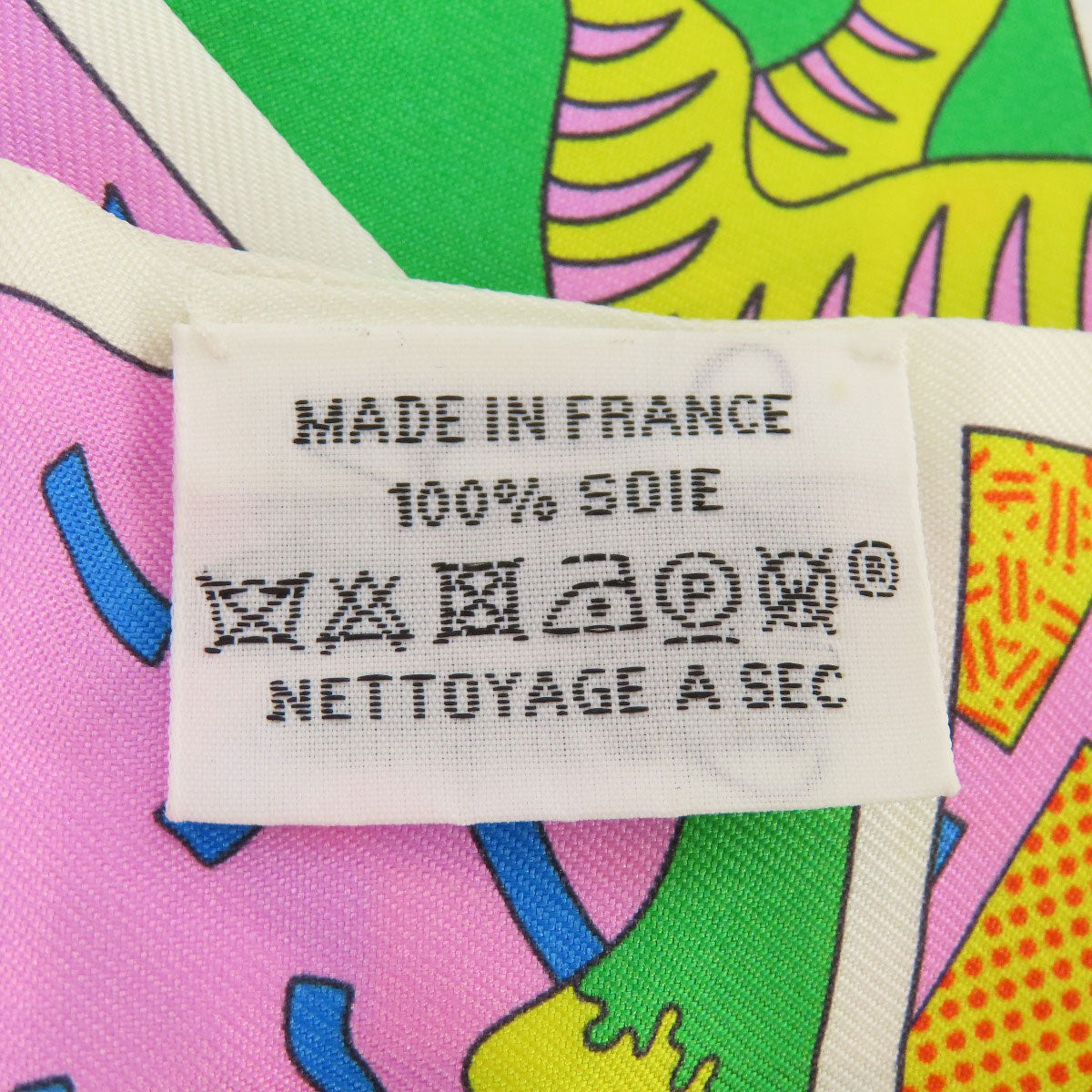 HERMES scarf silk white Twilly Women  d