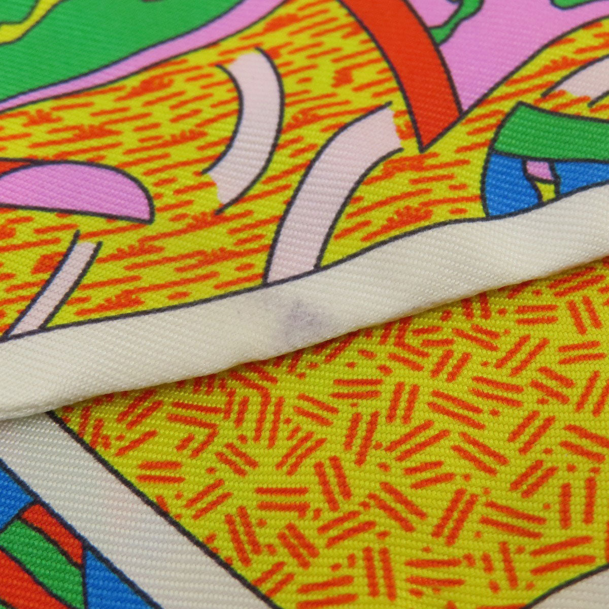 HERMES scarf silk white Twilly Women  d