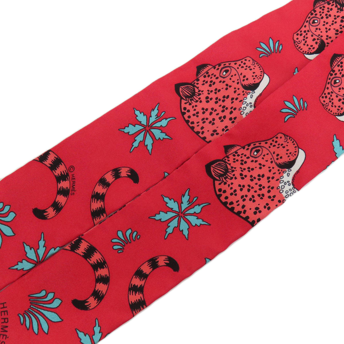HERMES scarf silk Red Twilly Women  d